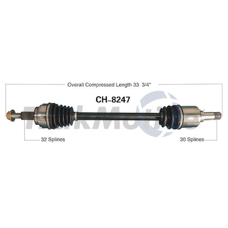 Surtrack Axle Cv Axle Shaft, Ch-8247 CH-8247